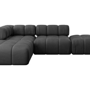 Narożnik lewostronny modułowy KERRU-L1 285x190x70 cm Czarny 707894