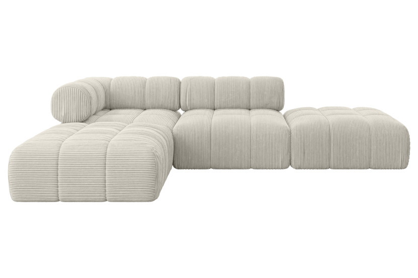 Narożnik lewostronny modułowy KERRU-L1 285x190x70 cm Kremowy 707984
