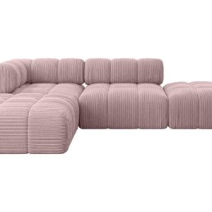 Narożnik lewostronny modułowy KERRU-L1 285x190x70 cm Różowy 707883