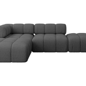 Narożnik lewostronny modułowy KERRU-L1 285x190x70 cm Szary 707988