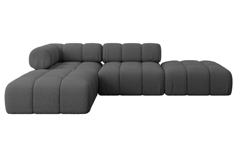 Narożnik lewostronny modułowy KERRU-L1 285x190x70 cm Szary 707988