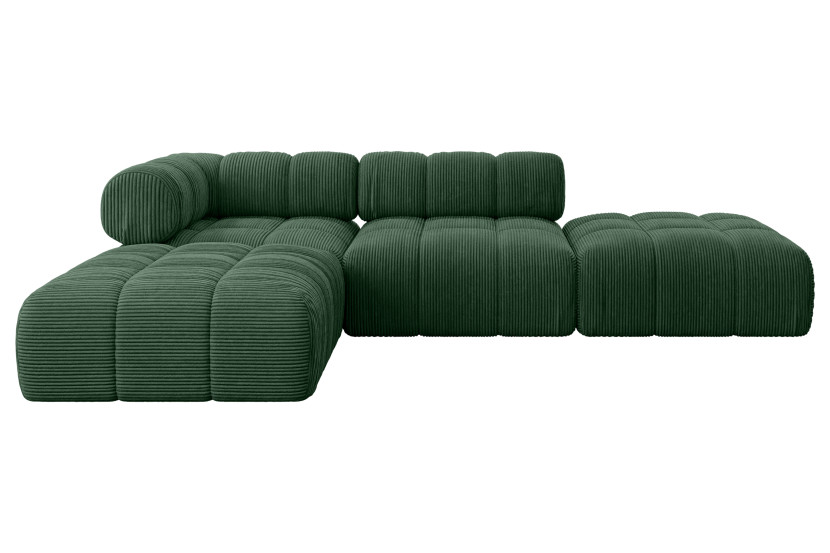 Narożnik lewostronny modułowy KERRU-L1 285x190x70 cm Zielony 707909