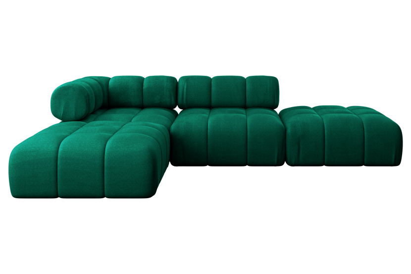 Narożnik lewostronny modułowy KERRU-L1 285x190x70 cm Zielony 707762