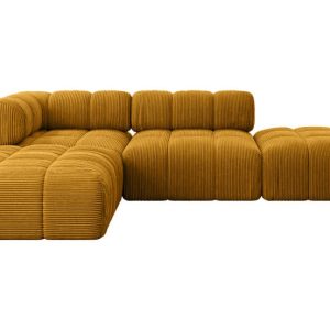 Narożnik lewostronny modułowy KERRU-L1 285x190x70 cm Żółty 707906