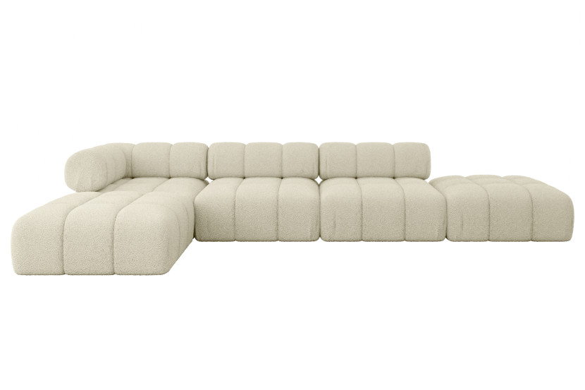 Narożnik lewostronny modułowy KERRU-L2 380x190x70 cm beżowy 692757