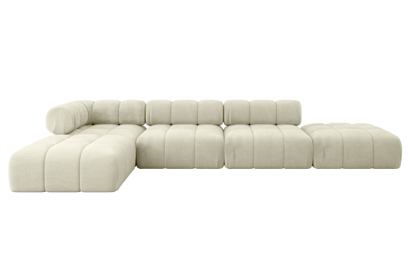 Narożnik lewostronny modułowy KERRU-L2 380x190x70 cm beżowy 692765