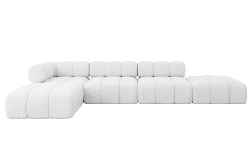 Narożnik lewostronny modułowy KERRU-L2 380x190x70 cm biały 692775