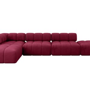 Narożnik lewostronny modułowy KERRU-L2 380x190x70 cm bordowy 692785