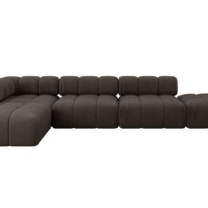 Narożnik lewostronny modułowy KERRU-L2 380x190x70 cm brązowy 692788