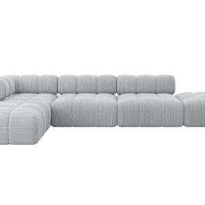 Narożnik lewostronny modułowy KERRU-L2 380x190x70 cm szary 692755