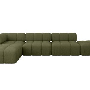 Narożnik lewostronny modułowy KERRU-L2 380x190x70 cm zielony 692787