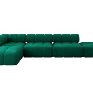 Narożnik lewostronny modułowy KERRU-L2 380x190x70 cm zielony 692780
