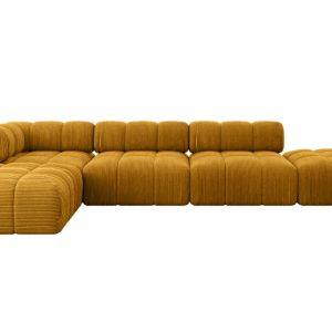 Narożnik lewostronny modułowy KERRU-L2 380x190x70 cm żółty 692767
