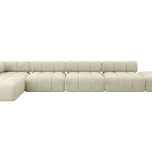 Narożnik lewostronny modułowy KERRU-L3 475x190x70 cm Beżowy 707882