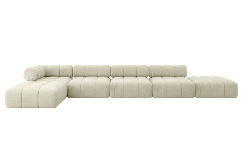 Narożnik lewostronny modułowy KERRU-L3 475x190x70 cm Beżowy 707882