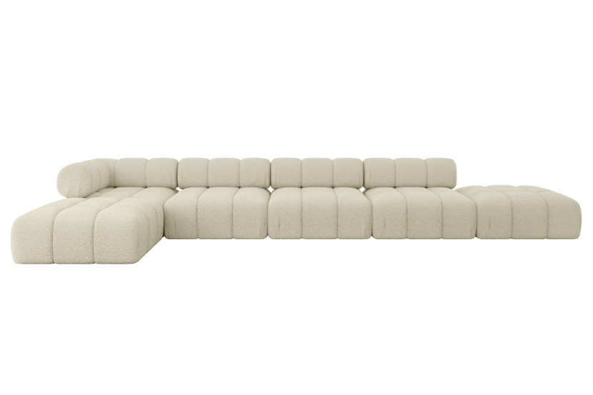 Narożnik lewostronny modułowy KERRU-L3 475x190x70 cm Beżowy 707952