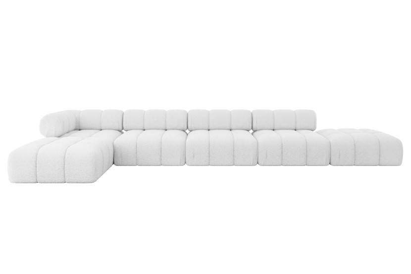 Narożnik lewostronny modułowy KERRU-L3 475x190x70 cm Biały 707980