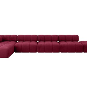 Narożnik lewostronny modułowy KERRU-L3 475x190x70 cm Bordowy 707777