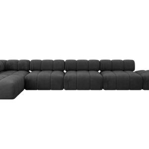 Narożnik lewostronny modułowy KERRU-L3 475x190x70 cm Czarny 707896