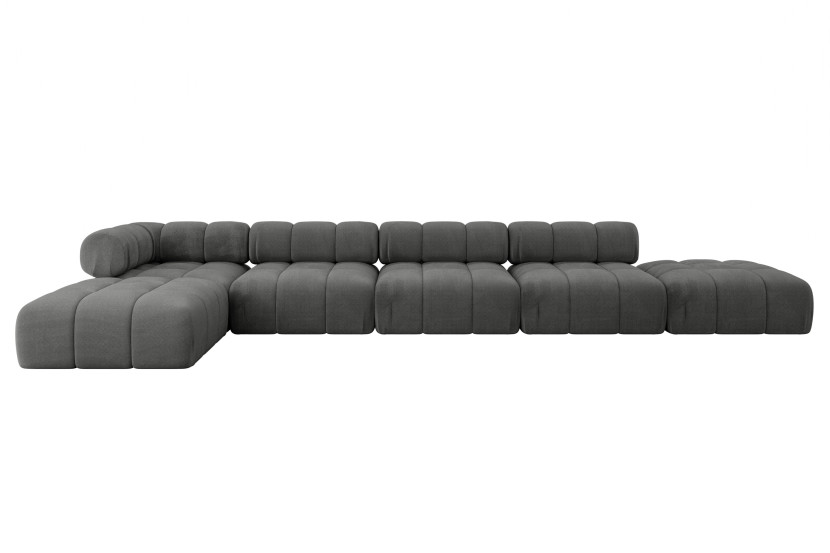 Narożnik lewostronny modułowy KERRU-L3 475x190x70 cm Grafitowy 707752
