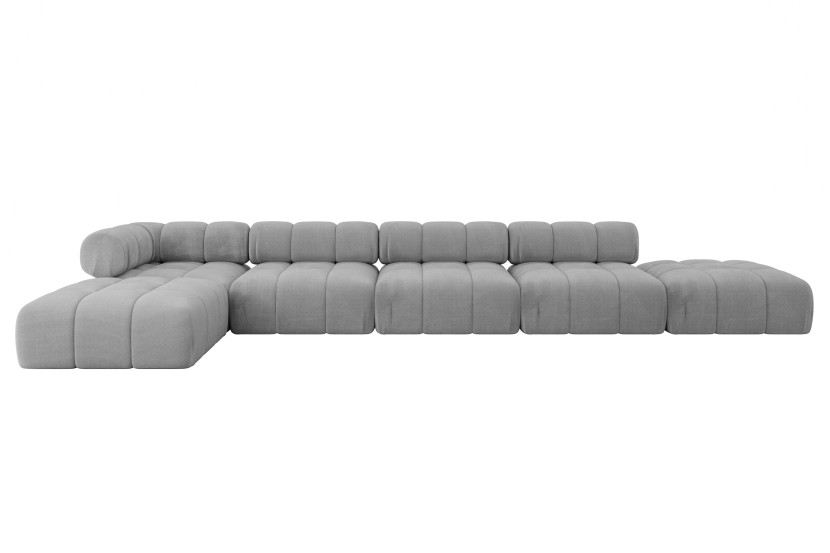Narożnik lewostronny modułowy KERRU-L3 475x190x70 cm Jasny szary 707920