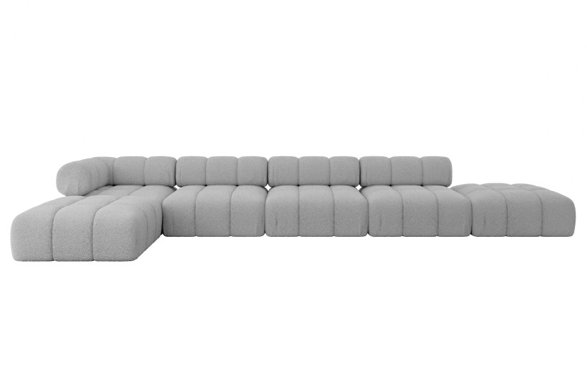 Narożnik lewostronny modułowy KERRU-L3 475x190x70 cm Jasny szary 707779