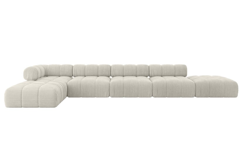 Narożnik lewostronny modułowy KERRU-L3 475x190x70 cm Kremowy 707907