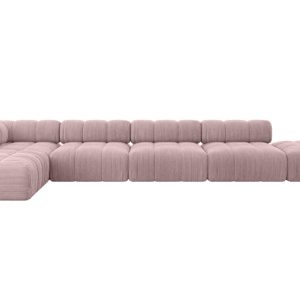 Narożnik lewostronny modułowy KERRU-L3 475x190x70 cm Różowy 707959