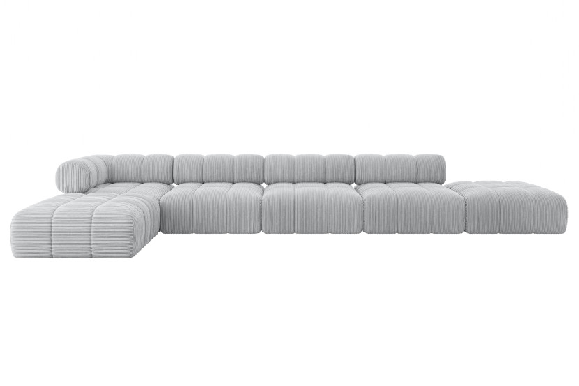 Narożnik lewostronny modułowy KERRU-L3 475x190x70 cm Szary 707928