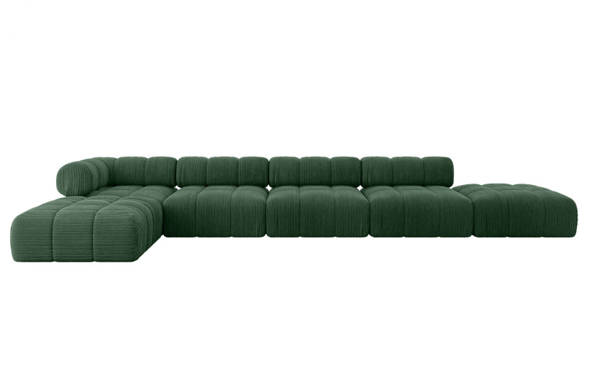Narożnik lewostronny modułowy KERRU-L3 475x190x70 cm Zielony 707796