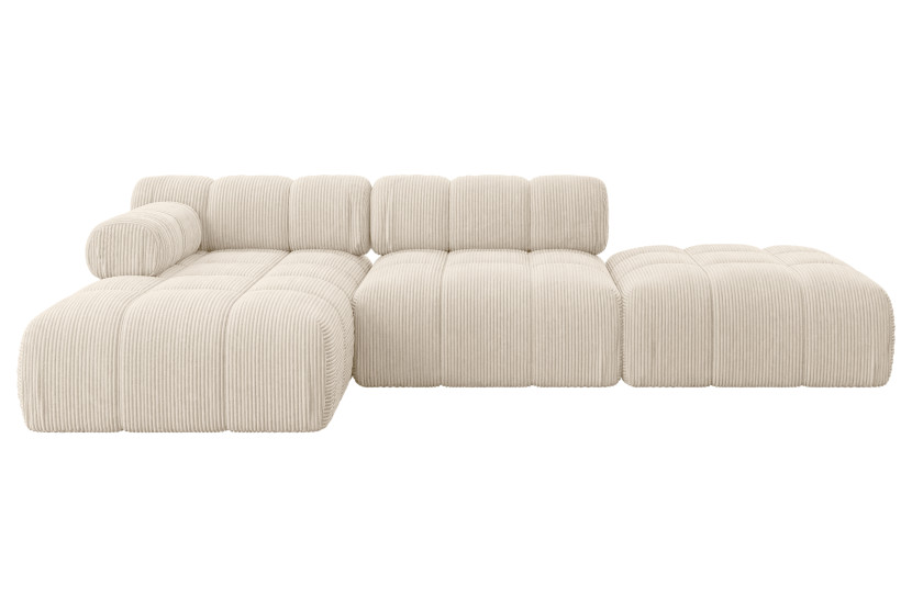 Narożnik lewostronny modułowy LIZUR-L1 285x160x70 cm Beżowy 683271