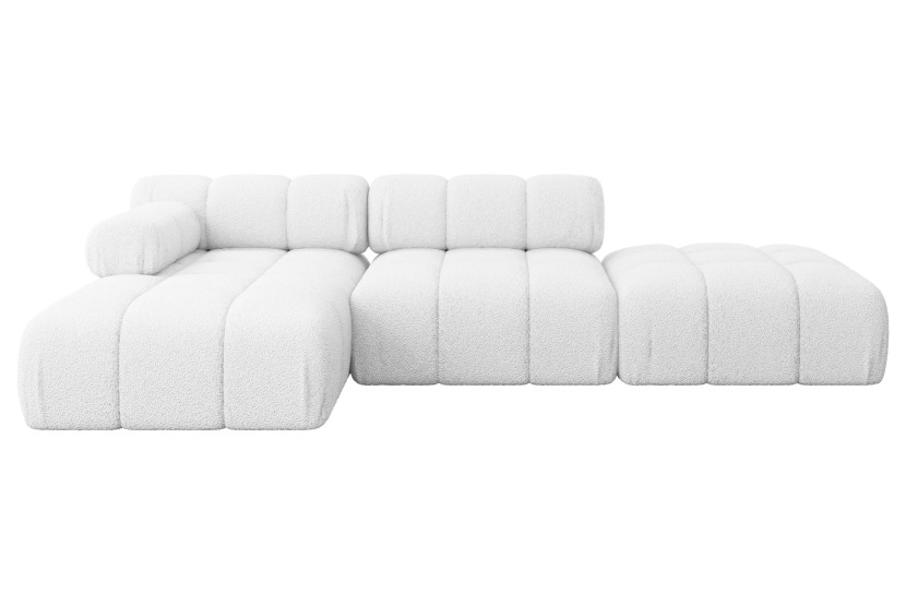 Narożnik lewostronny modułowy LIZUR-L1 285x160x70 cm Biały 683336