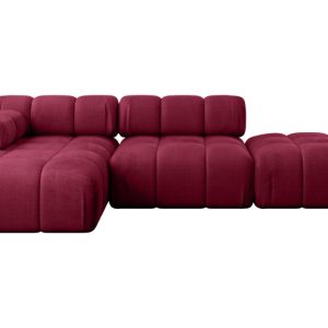 Narożnik lewostronny modułowy LIZUR-L1 285x160x70 cm Bordowy 683287