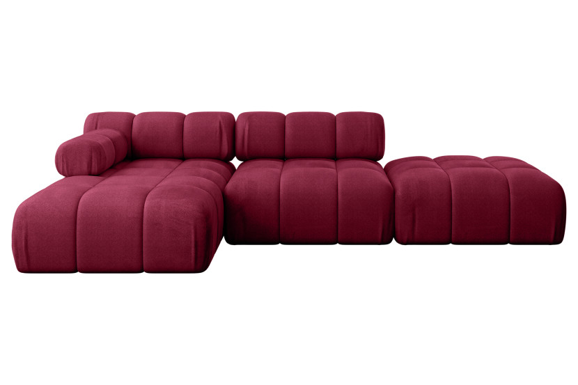 Narożnik lewostronny modułowy LIZUR-L1 285x160x70 cm Bordowy 683287