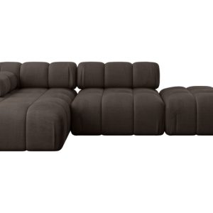 Narożnik lewostronny modułowy LIZUR-L1 285x160x70 cm Brązowy 683269