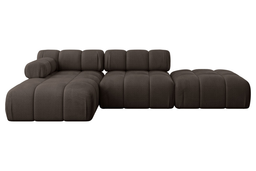 Narożnik lewostronny modułowy LIZUR-L1 285x160x70 cm Brązowy 683269