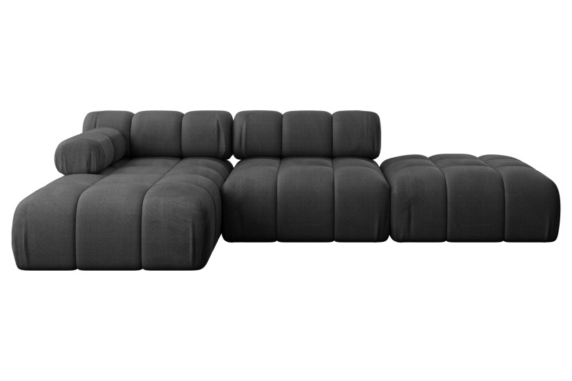 Narożnik lewostronny modułowy LIZUR-L1 285x160x70 cm Czarny 683318