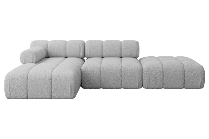 Narożnik lewostronny modułowy LIZUR-L1 285x160x70 cm Jasny szary 683342