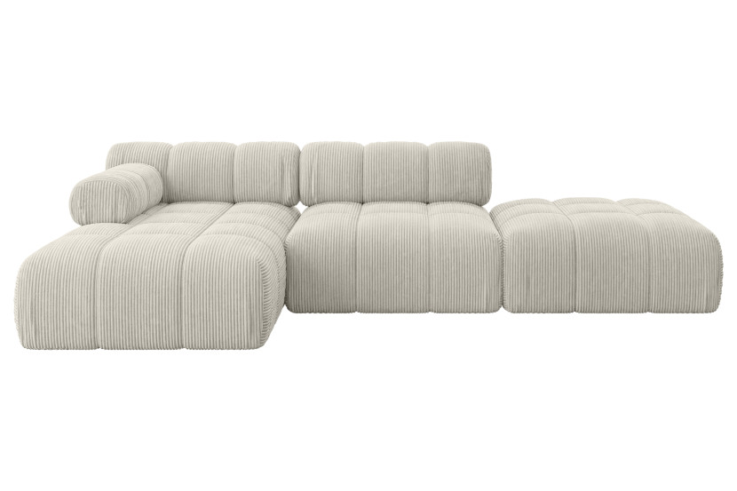 Narożnik lewostronny modułowy LIZUR-L1 285x160x70 cm Kremowy 683276