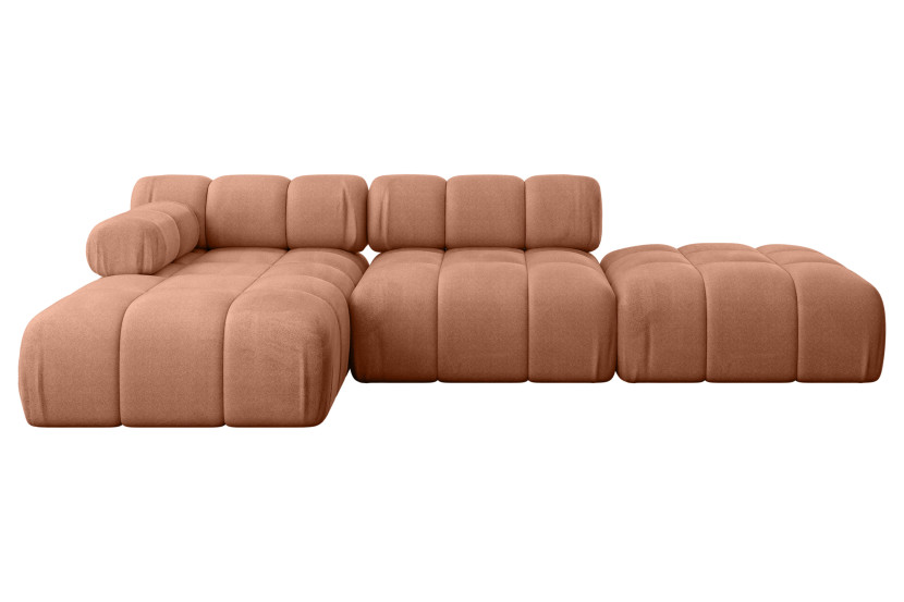Narożnik lewostronny modułowy LIZUR-L1 285x160x70 cm Morelowy 683341