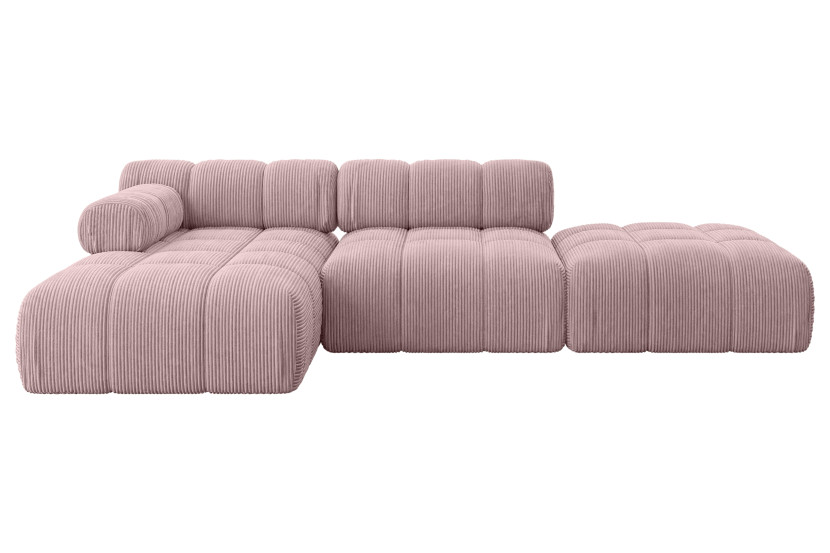 Narożnik lewostronny modułowy LIZUR-L1 285x160x70 cm Różowy 683337