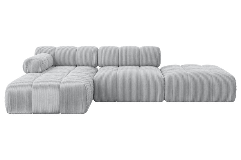 Narożnik lewostronny modułowy LIZUR-L1 285x160x70 cm Szary 683343