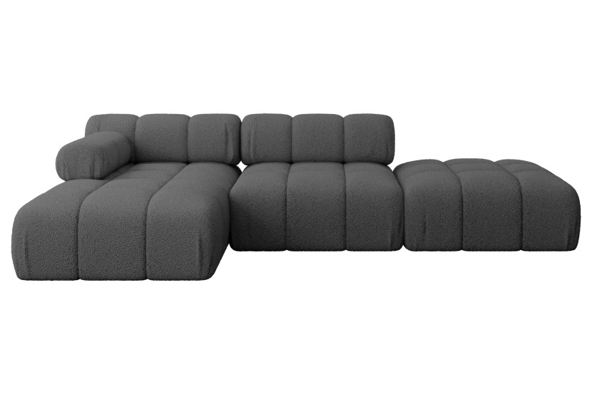 Narożnik lewostronny modułowy LIZUR-L1 285x160x70 cm Szary 683309