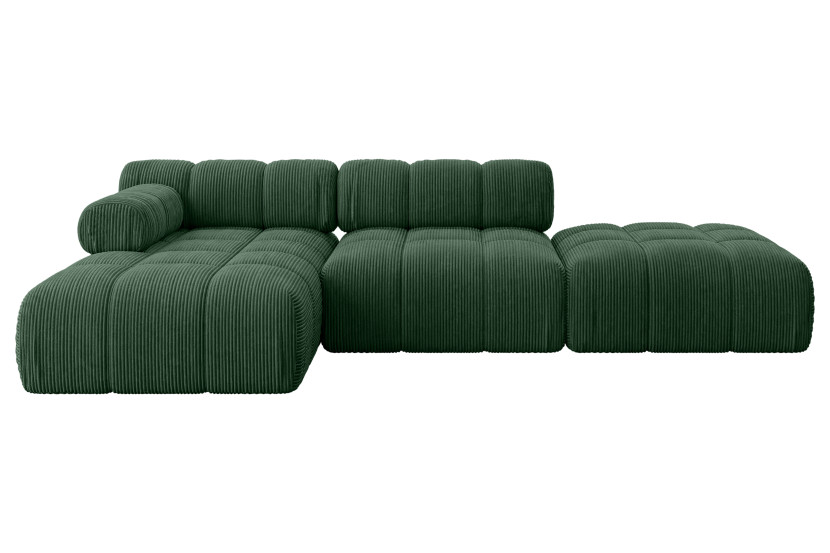 Narożnik lewostronny modułowy LIZUR-L1 285x160x70 cm Zielony 683322