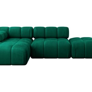 Narożnik lewostronny modułowy LIZUR-L1 285x160x70 cm Zielony 683339