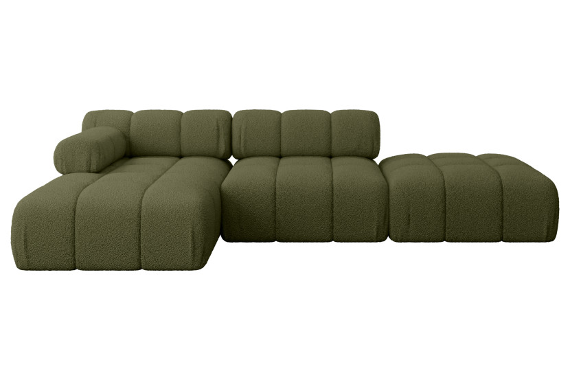 Narożnik lewostronny modułowy LIZUR-L1 285x160x70 cm Zielony 683301