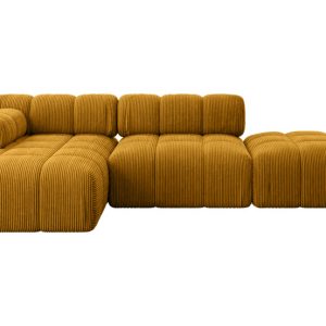 Narożnik lewostronny modułowy LIZUR-L1 285x160x70 cm Żółty 683296