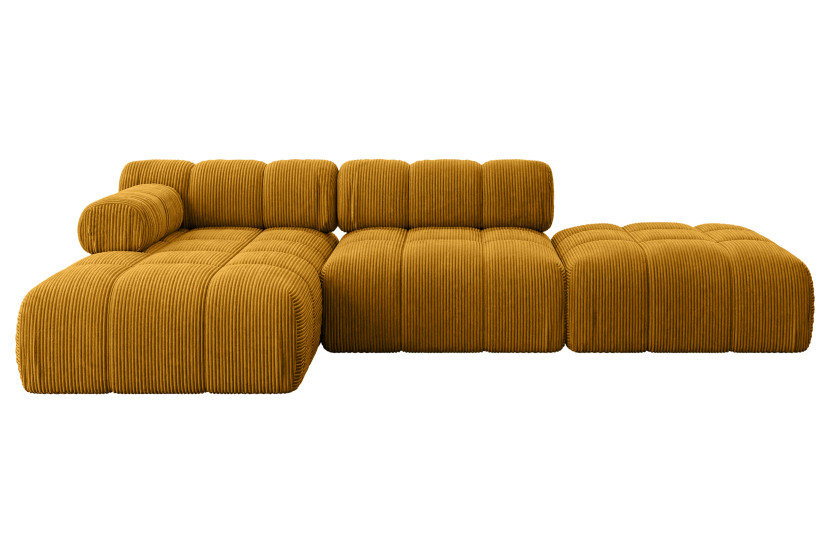 Narożnik lewostronny modułowy LIZUR-L1 285x160x70 cm Żółty 683296