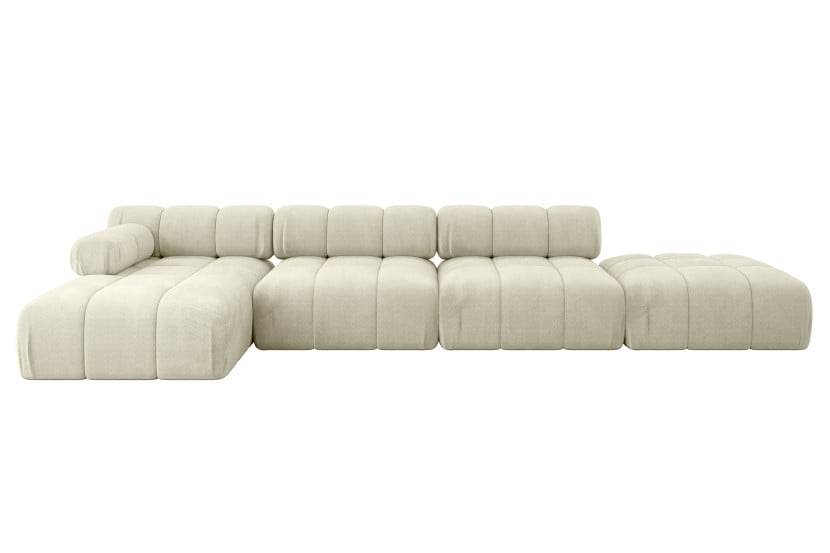 Narożnik lewostronny modułowy LIZUR-L2 380x160x70 cm Beżowy 683316