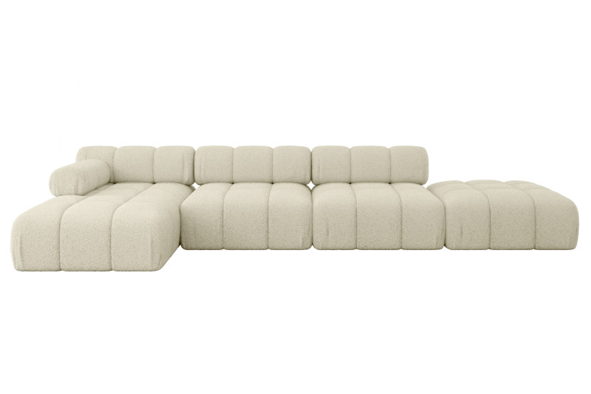 Narożnik lewostronny modułowy LIZUR-L2 380x160x70 cm Beżowy 683328